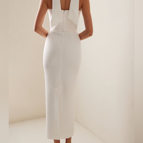 Holly in Temple Tie-Neck Crepe Midi Dress The New Arrivals Ilkyaz Ozel - Picture 3 of 5